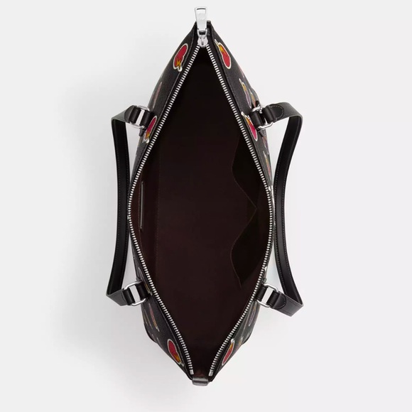 NWT - Coach Gallery Tote Bag With Heart Bolt Print - Picture 7 of 12